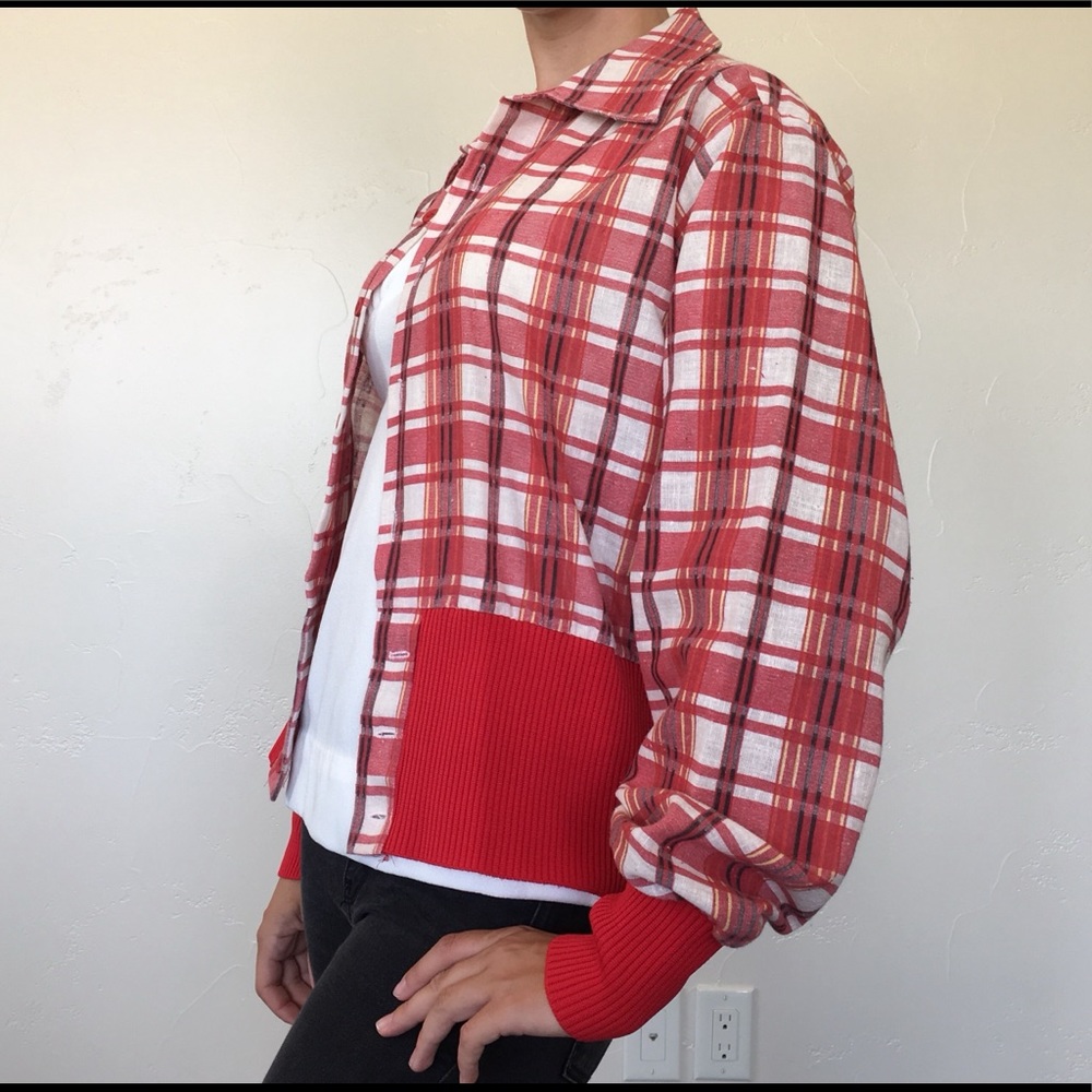 VINTAGE 70’s plaid Button-up jacket by Campus